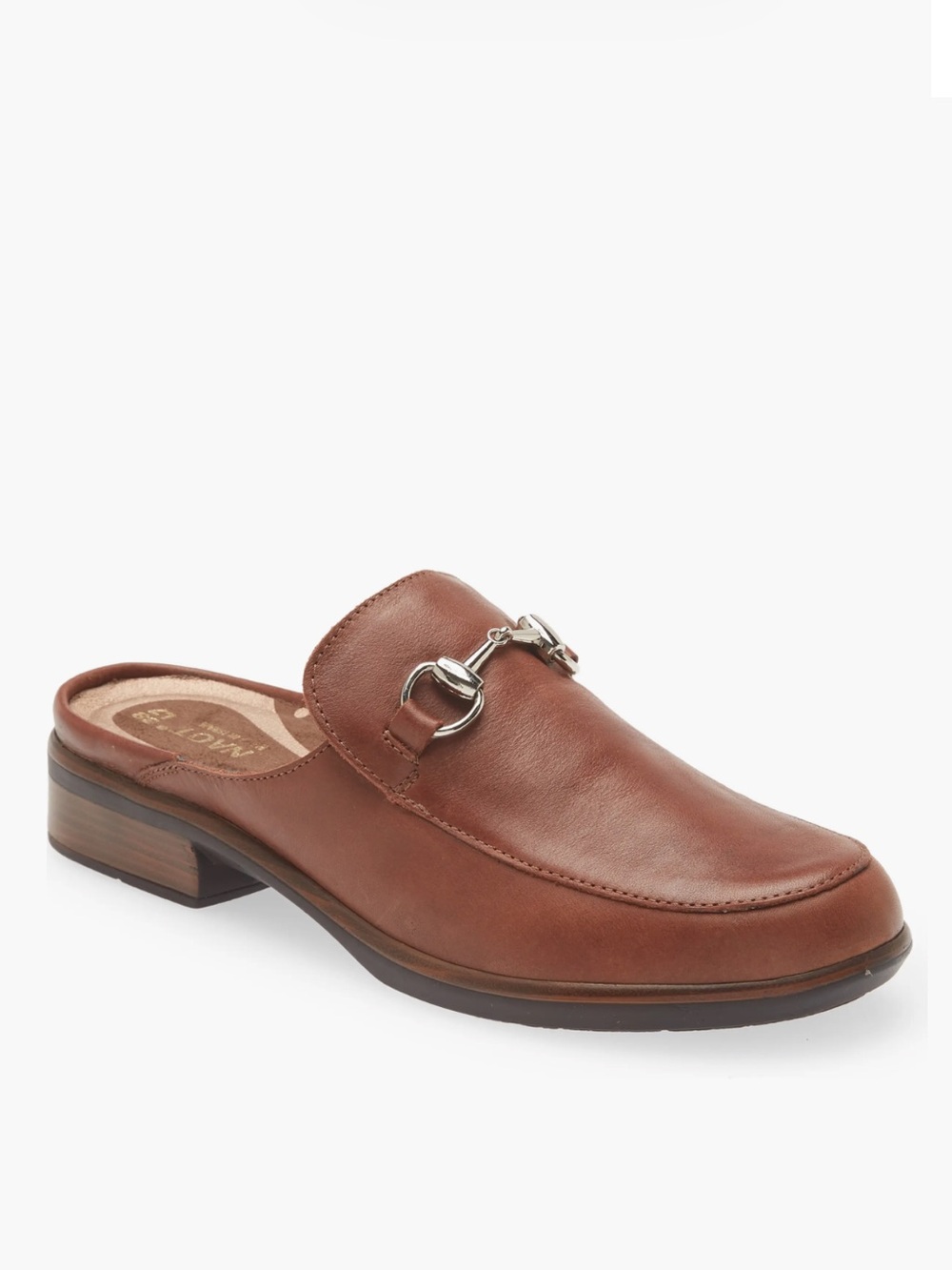 NAOT Halny Leather Buckle Mule Chestnut Brown EU 40 US 9-9.5